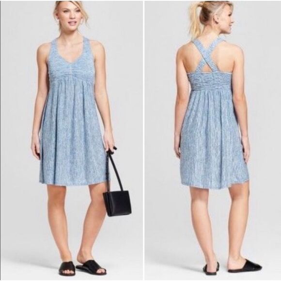 Universal Thread Striped Fit and Flare Midi Dress Size M - Picture 1 of 6